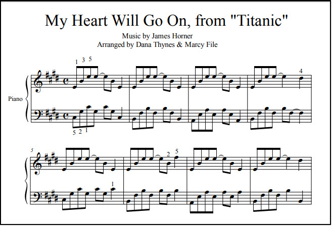 Titanic piano music