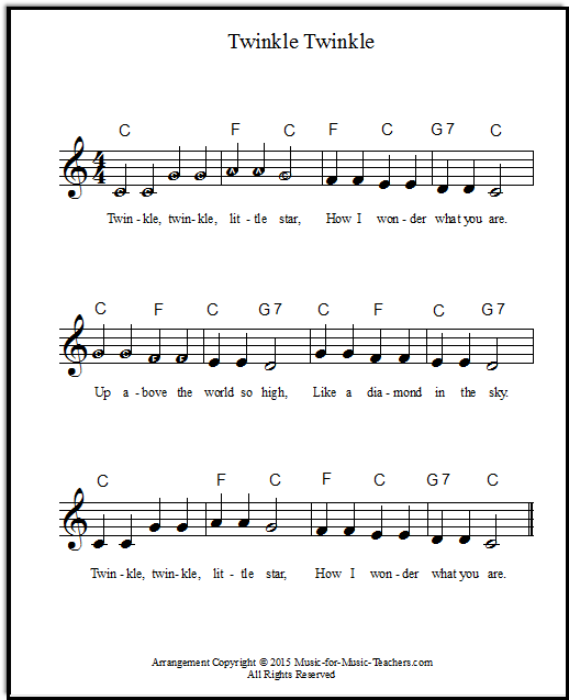 Beginner Piano Music for Kids -- Printable Free Sheet Music