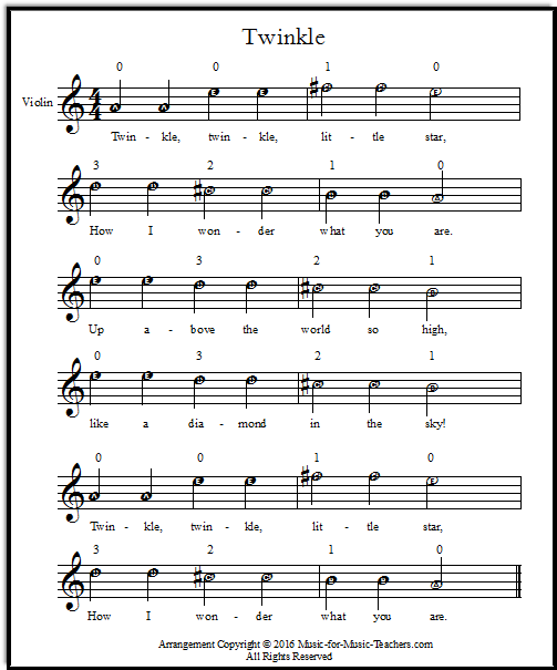 Twinkle Twinkle Little Star - Tab & Sheet Music 