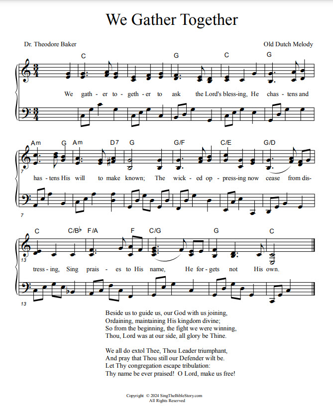 We Gather Together hymn