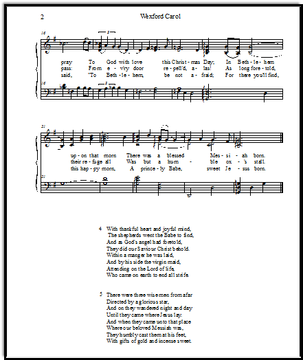 Wexford Carol with Christmas Carol lyrics