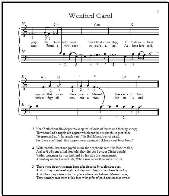 Christmas carol for late beginners