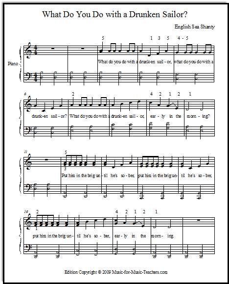 Schottische Du Stockfish Sheet music for Piano (Solo) Easy