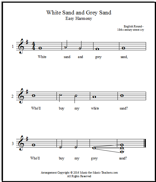 White Sands and Grey Sands sheet music for voice