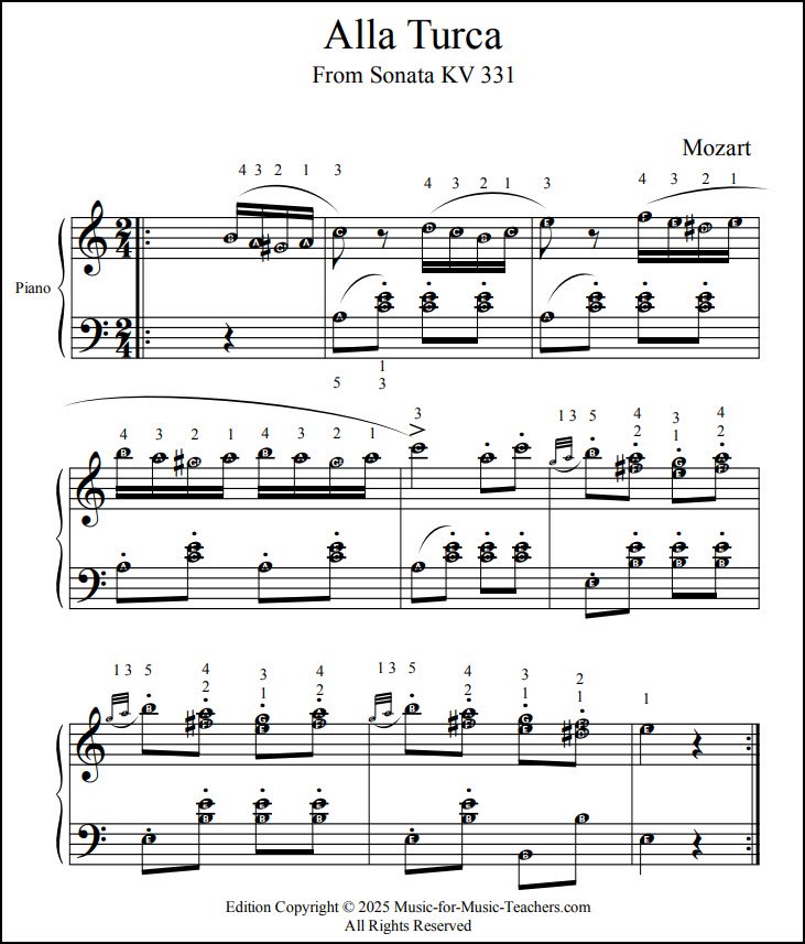 Mozart music Alla turca