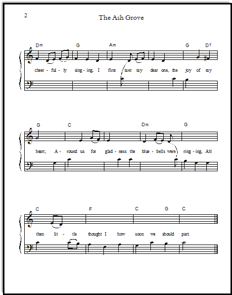 Down yonder green valley sheet music