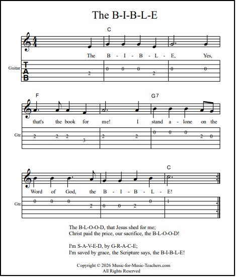 The B-I-B-L-E Sunday school song
