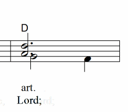 D suspended chord and resolution