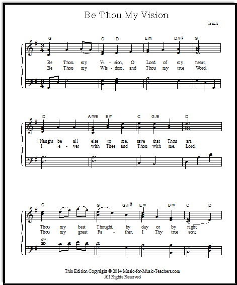 hymn sheet music