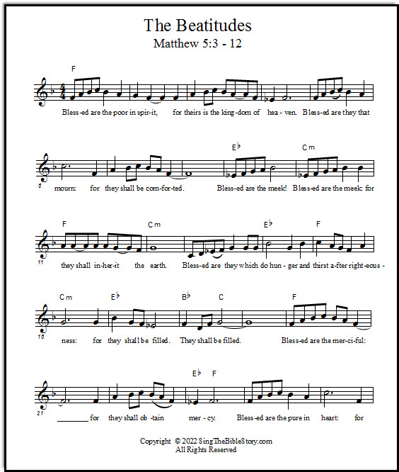 The Beatitudes sheet music