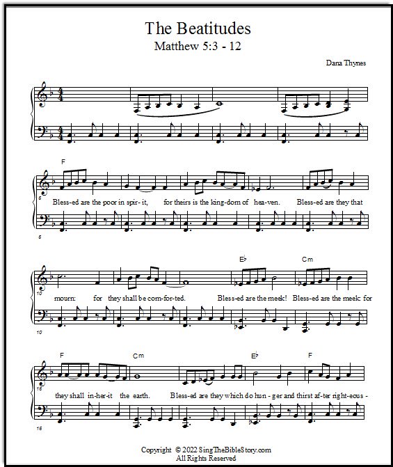 Bible song sheet music