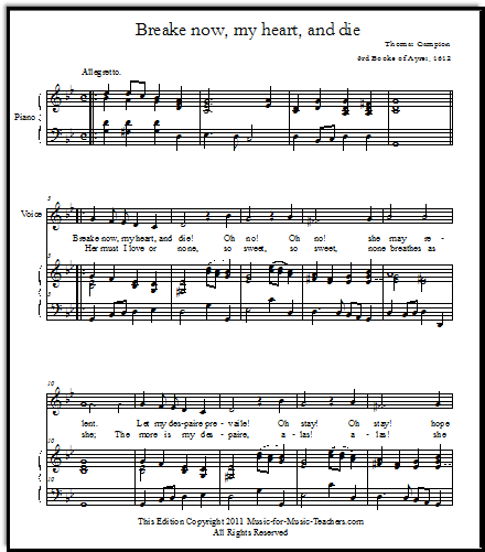 Vocal sheet music