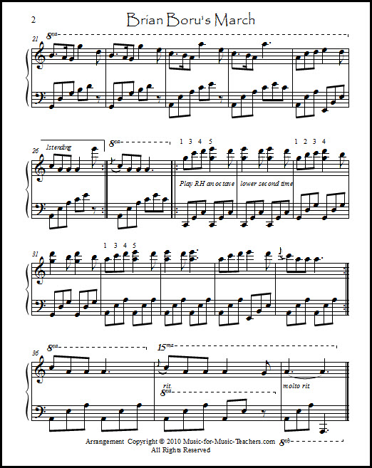 Fancy piano arrangement of Irish song