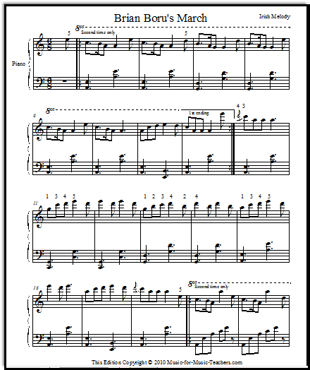 Irish melody for piano