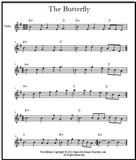  The Butterfly sheet music free