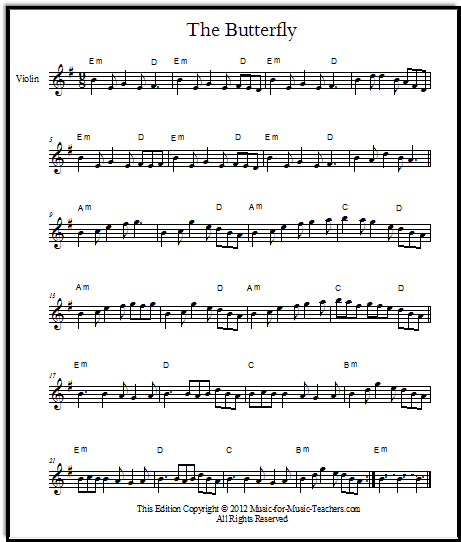 Sheet music The Butterfly