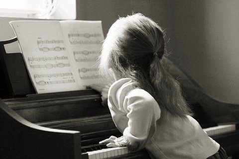 Young Girl at Piano
