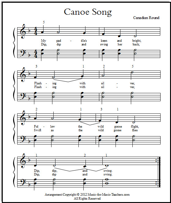 Simple piano sheet music