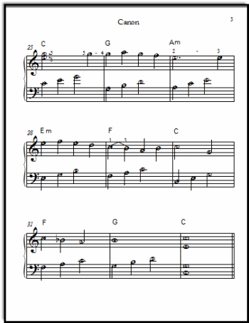 Play Canon in D Music Sheet