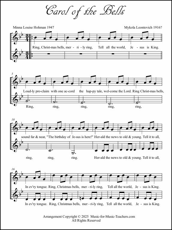 Ukrainian Bell Carol duet