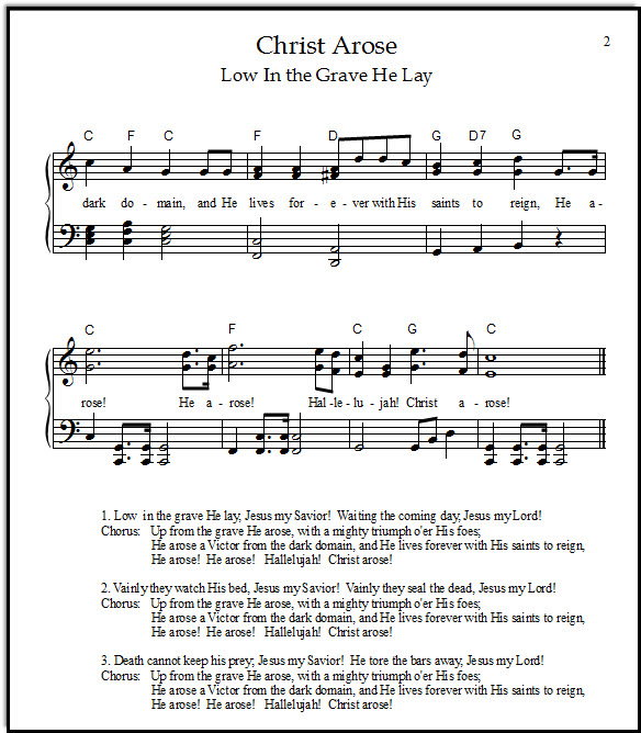 Christ Arose hymn lyrics