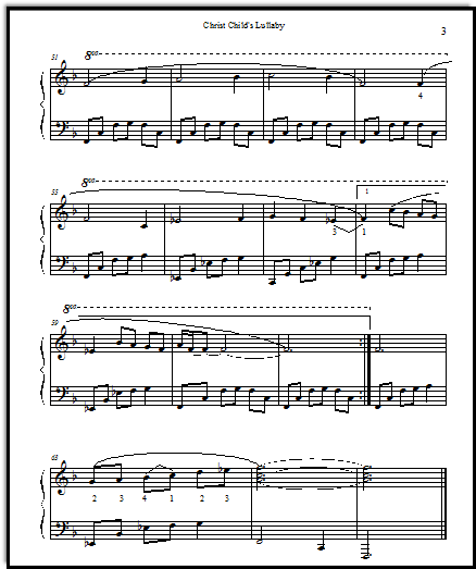 Printable sheet music for Christmas