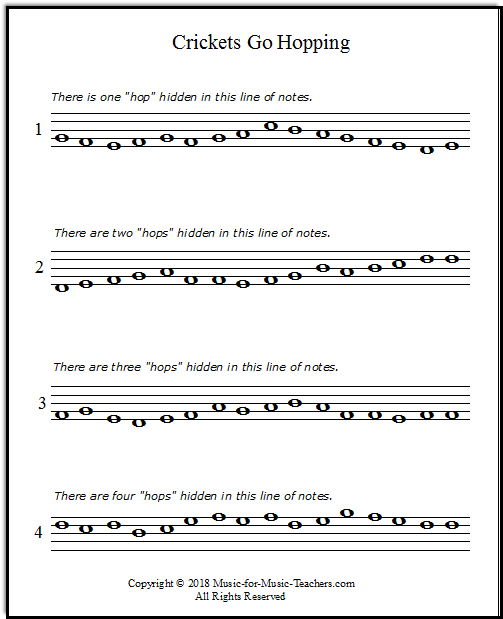 Piano Game Printable! Stepping And Skipping BARK-2-School