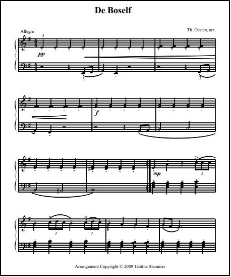 De Boself piano music
