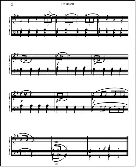 Scary song for piano The Kobold