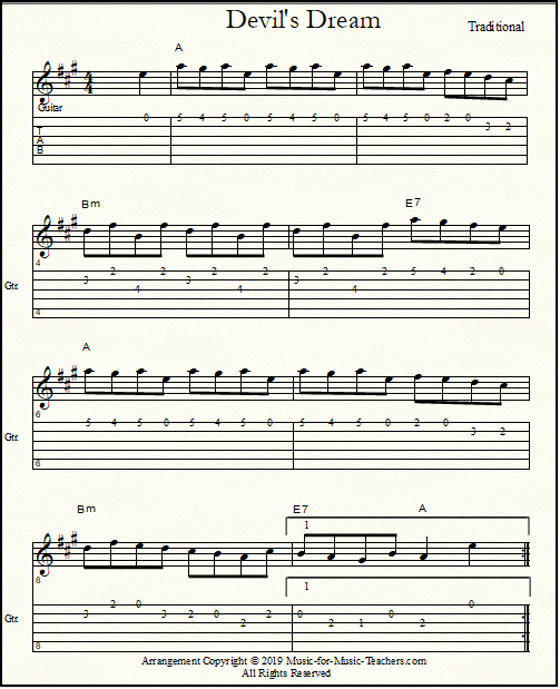 Sheet music and guitar tabs for 