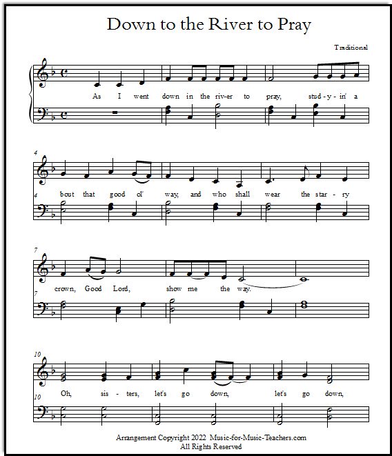 Down to the River to Pray sheet music