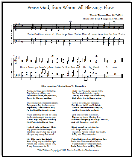 Doxology sheet music