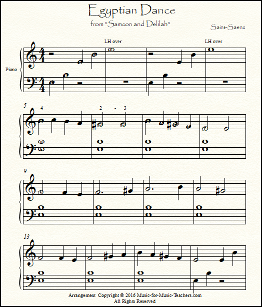Piano arrangement of 