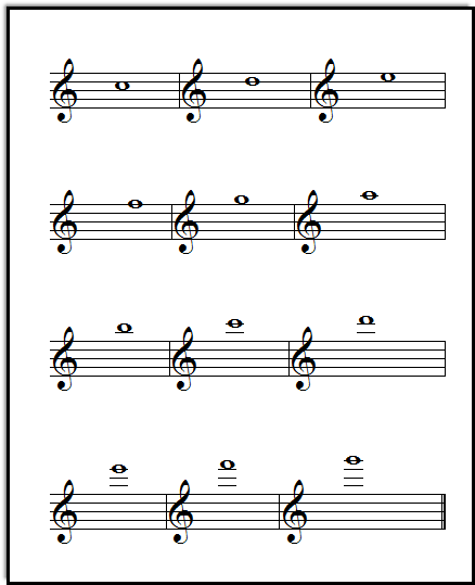 treble clef flashcards