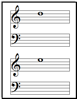 giant music note flashcards for treble clef