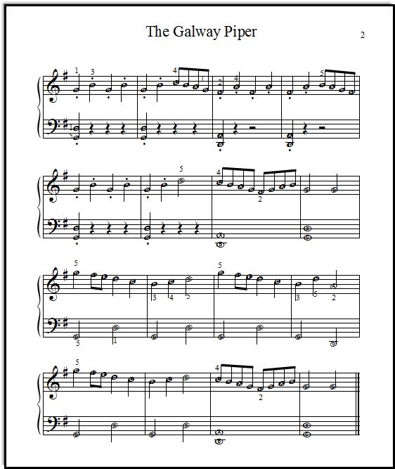 Irish piano song