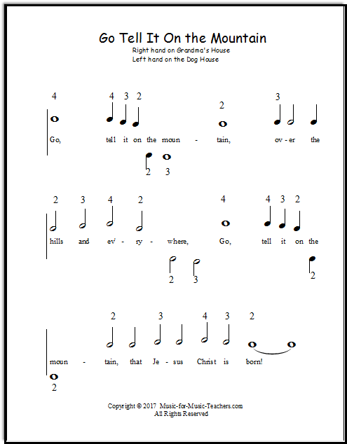 Reinforce basic hand position and fingering with SIMPLE songs on the black keys