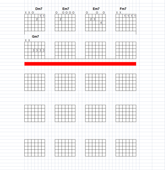 Chord charts you can make yourself for guitar