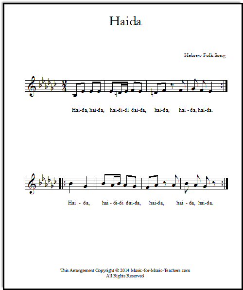 Singing rounds for the classroom in 5 keys sheet music
