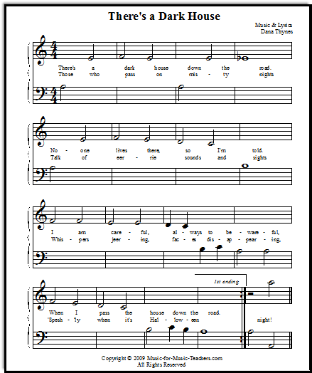 A haunted house song for Halloween!