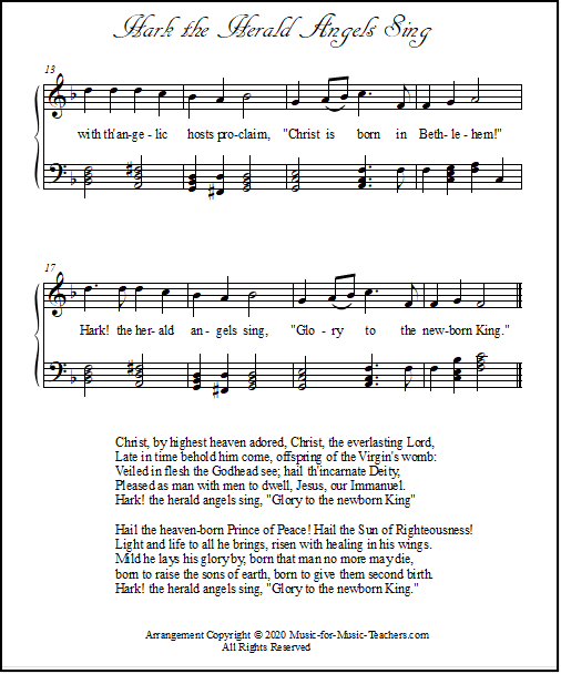 Christmas song lyrics Hark the Herald Angels