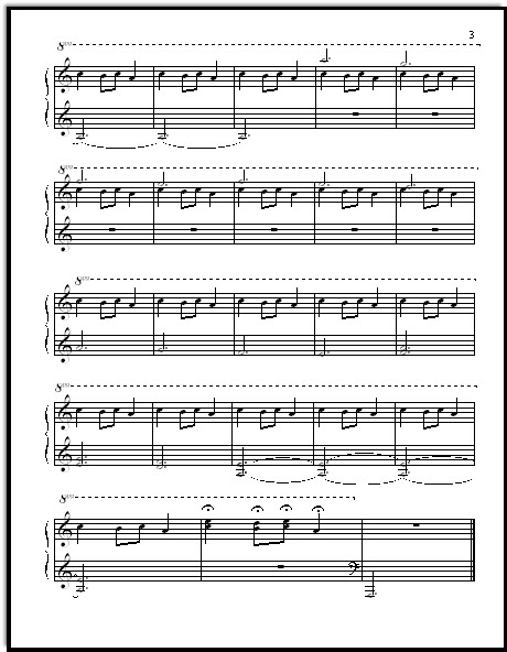 Hark How the Bells for Elementary Piano students, page 3