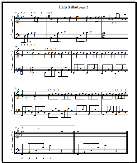 Printable sheet music for intermediate piano