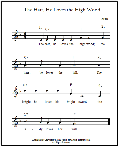 Singing round in the key of F