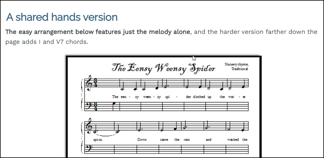 A music sheet example