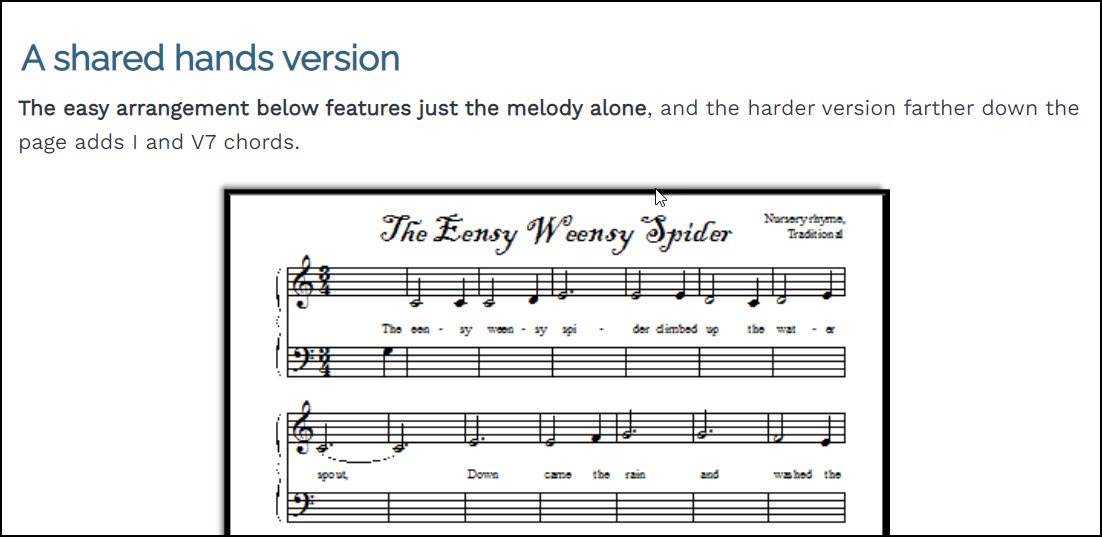 A music sheet example