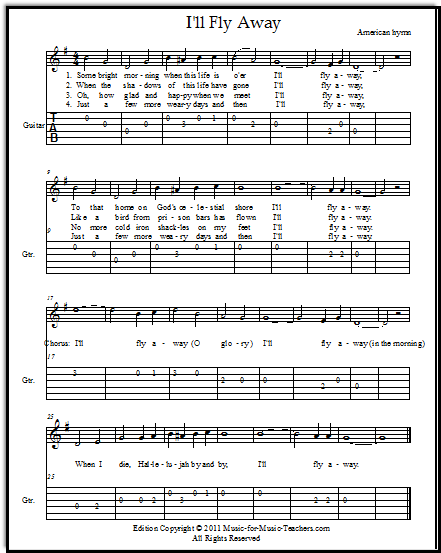 I'll Fly Away guitar tabs