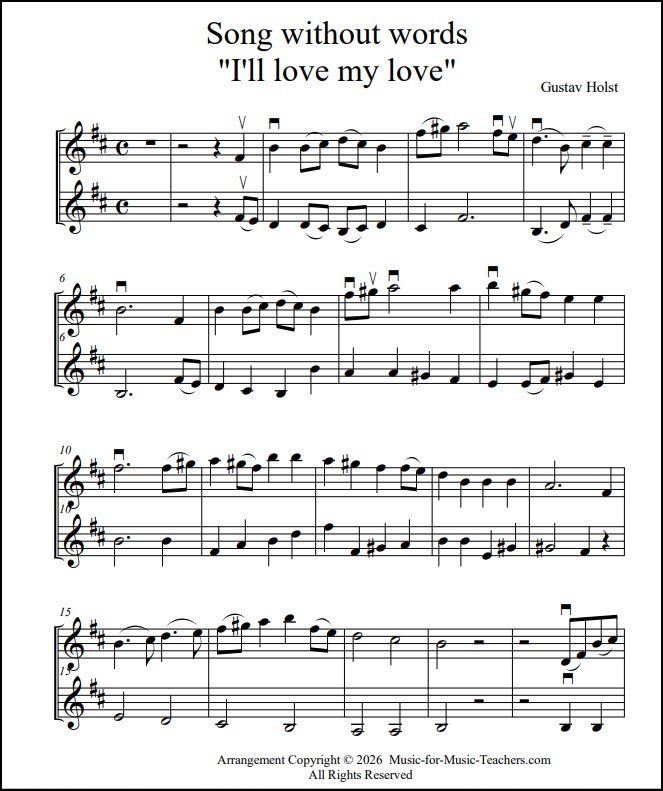 Piano-violin duet sheet music