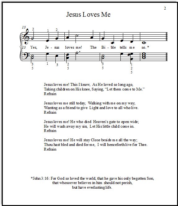 Jesus Loves Me sheet music