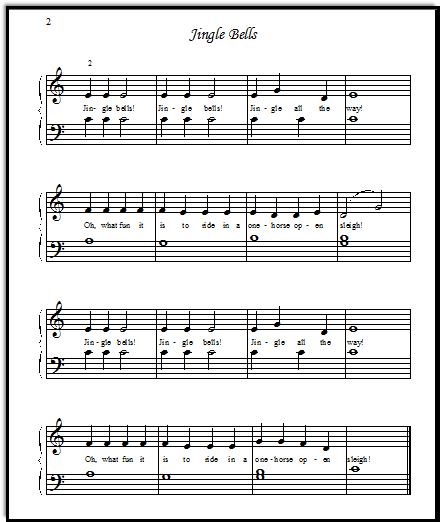 Play Jingle Bells Music Sheet